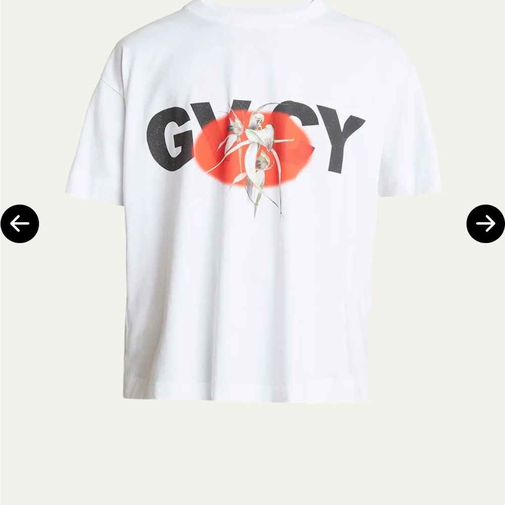 Givenchy White Jersey 4G Bird of Paradise T-Shirt